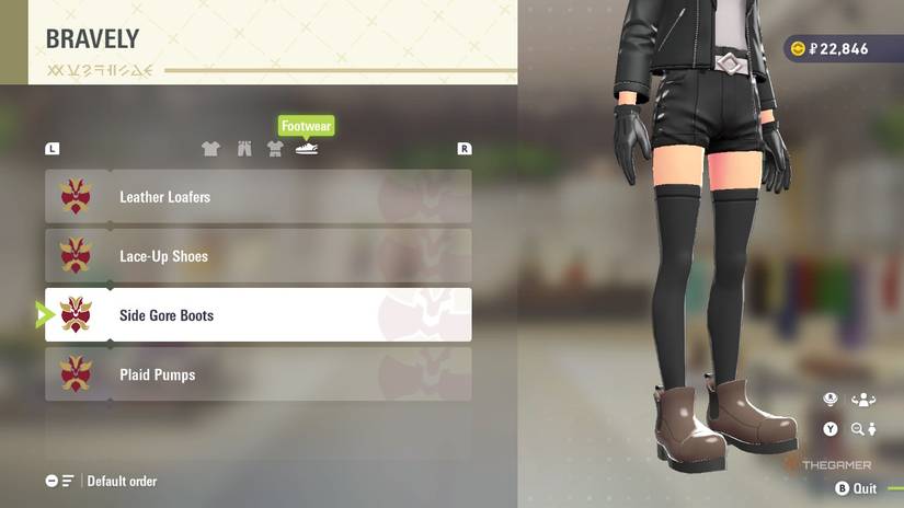 Side Gore Boots at BRAVELY in Pokemon Legends: Z-A.