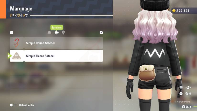 Simple Fleece Satchel at Marquage in Pokemon Legends: Z-A.