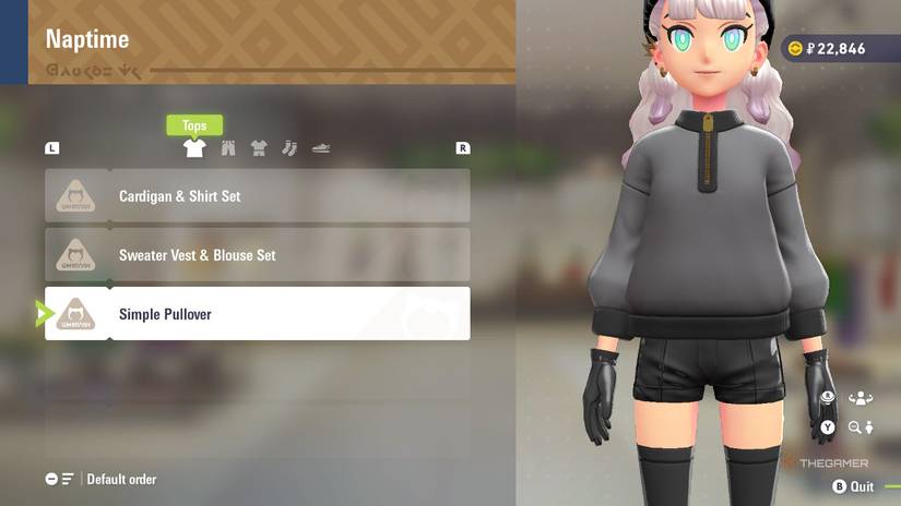 Simple Pullover at Naptime in Pokemon Legends: Z-A.