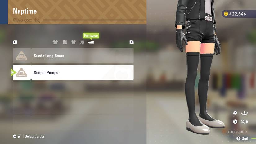 Simple Pumps at Naptime in Pokemon Legends: Z-A.