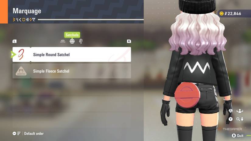 Simple Round Satchel at Marquage in Pokemon Legends: Z-A.