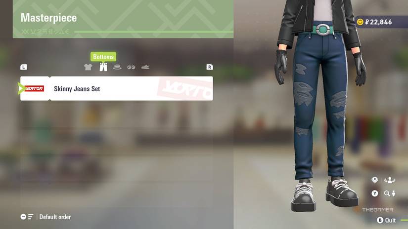 Skinny Jeans Set at Masterpiece in Pokemon Legends: Z-A.