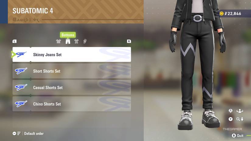 Skinny Jeans Set at SUBATOMIC 4 In Pokemon Legends: Z-A.