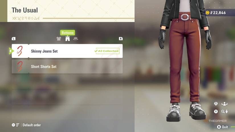 Skinny Jeans Set at The Usual in Pokemon Legends Z-A.