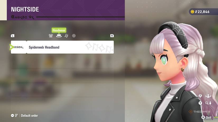 Spiderweb Headband at NIGHTSIDE in Pokemon Legends: Z-A.