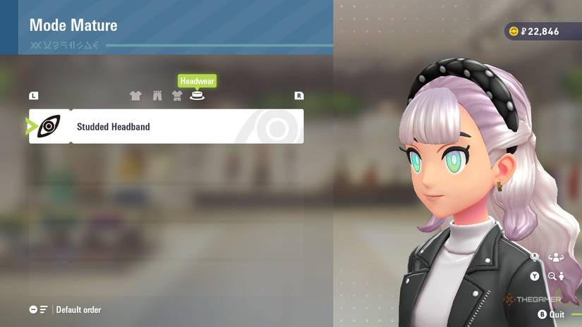 Studded Headband at Mode Mature in Pokemon Legends Z-A.