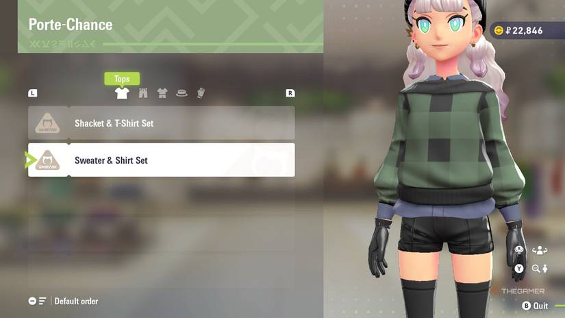 Sweater and Shirt at Porte-chance in Pokemon Legends Z-A.