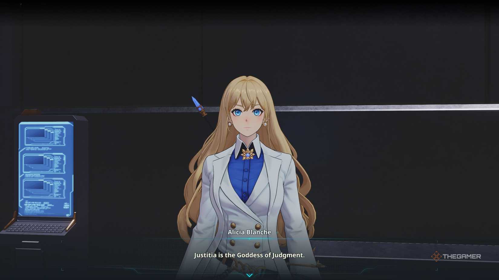 Talking to Alicia Blanche in Solo Leveling Arise Overdrive.