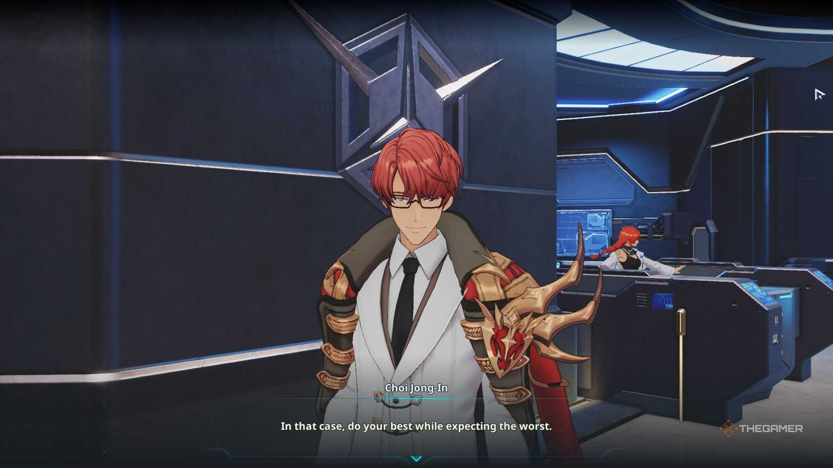 Chatting with Choi Jong-In in Solo Leveling Arise Overdrive.