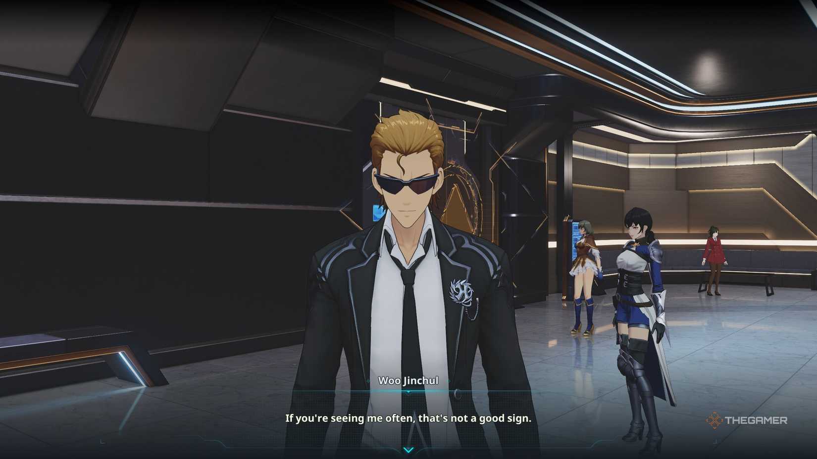 Talking to Woo Jinchul in Solo Leveling Arise Overdrive.