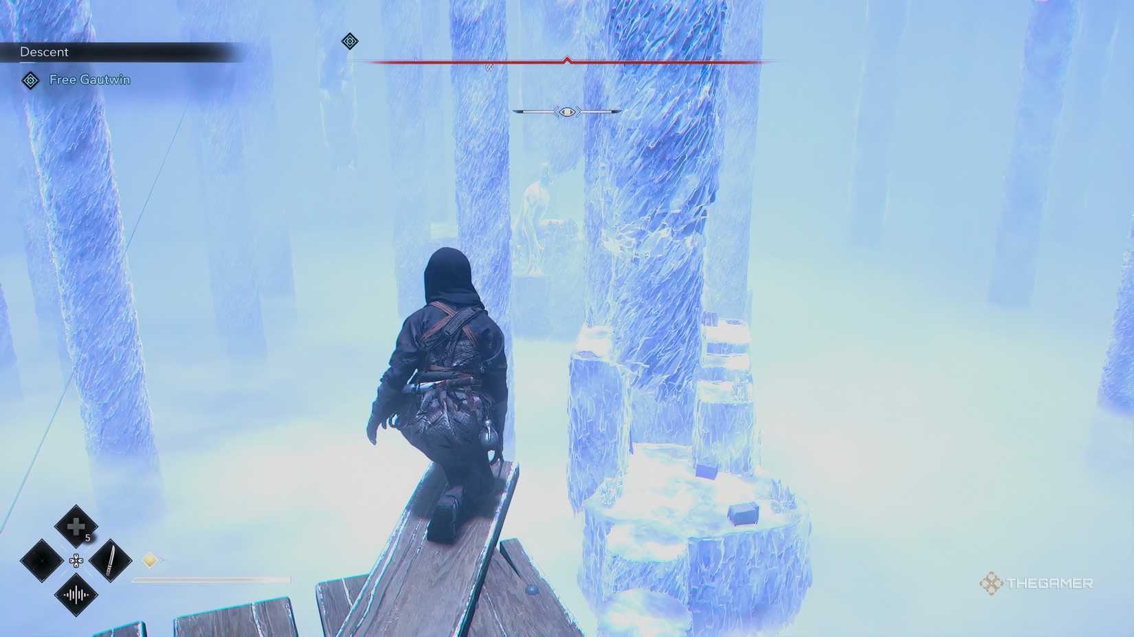 The Eren Yeager statue in the Attack on Titan story quest in Assassin’s Creed Shadows.