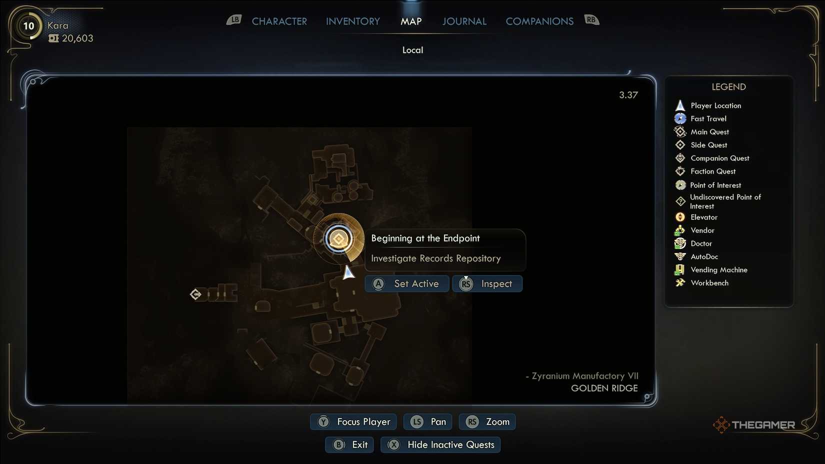 The Records Repository on the map in The Outer Worlds 2.