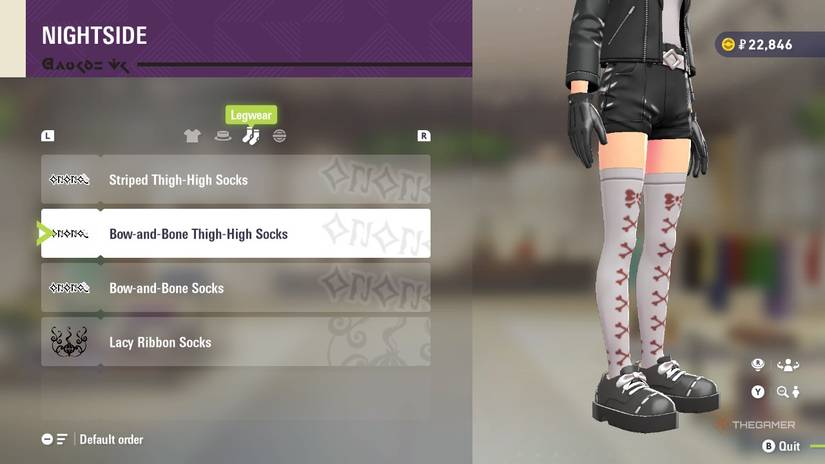 Thigh-High Socks at NIGHTSIDE in Pokemon Legends: Z-A.