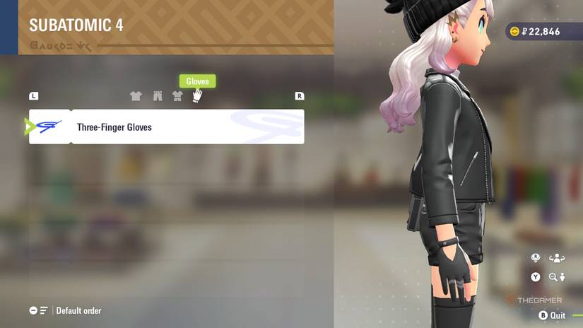 Three Finger Gloves at SUBATOMIC 4 In Pokemon Legends: Z-A.