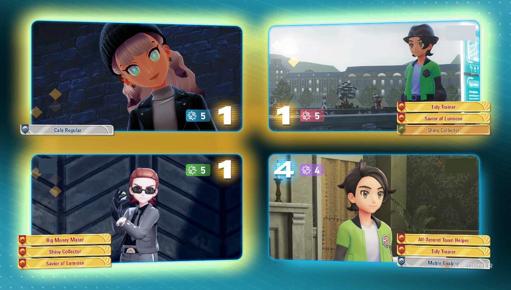 نتایج مربی پس از یک مسابقه رتبه‌بندی شده در Pokemon Legends ZA.