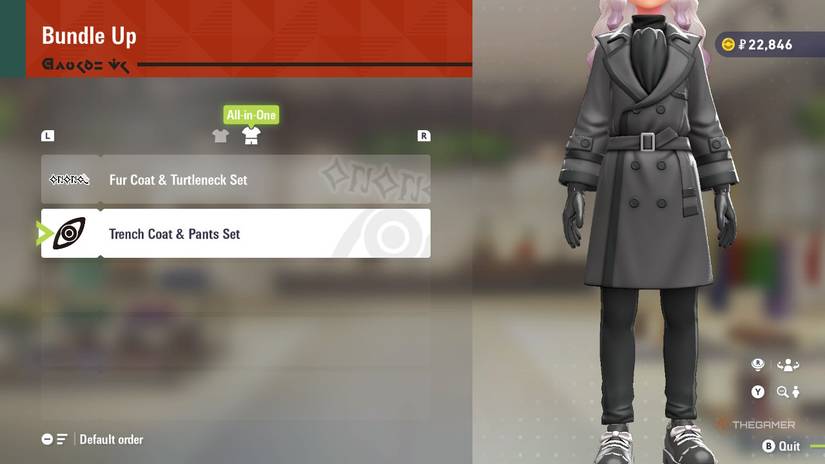 Trench Coat at Bundle Up in Pokemon Legends: Z-A.