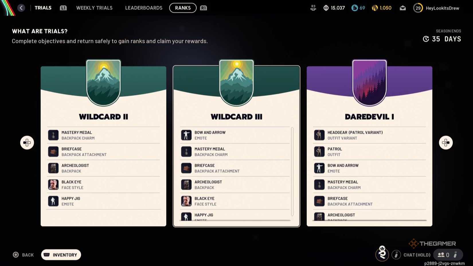 Trial rewards in Arc Raiders.