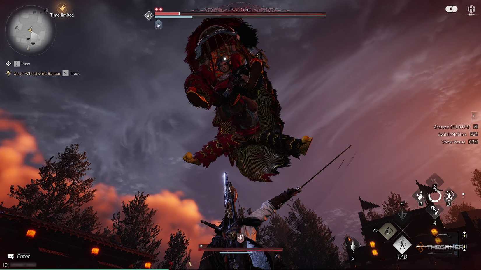 The twins perform a jump attack in Where Winds Meet.