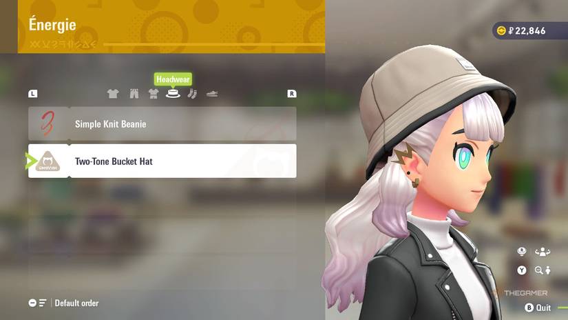 Two-Tone Bucket Hat at Energie in Pokemon Legends: Z-A.
