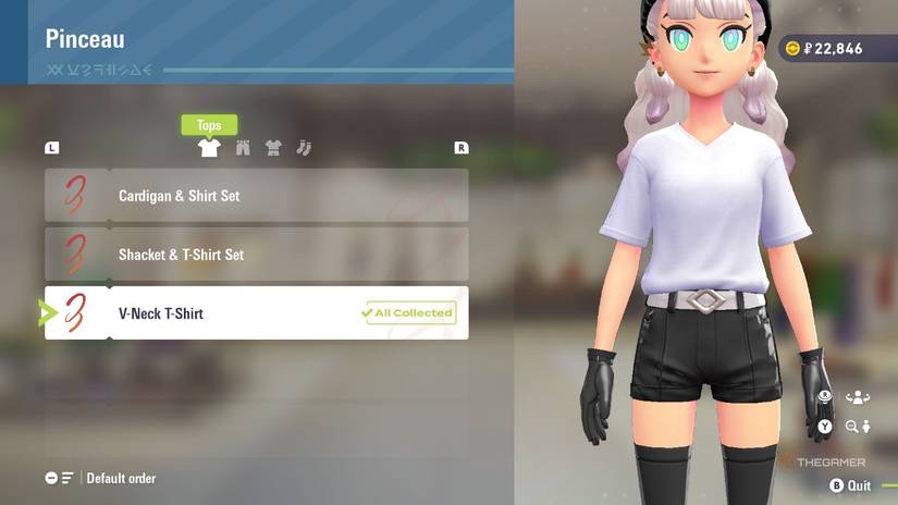 V-Neck T-Shirt at Pinceau in Pokemon Legends: Z-A.