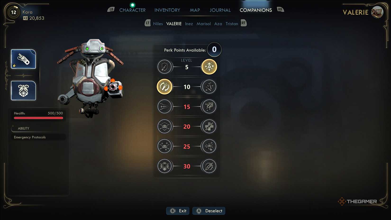 نمایه همراه VALERIE در The Outer Worlds 2.