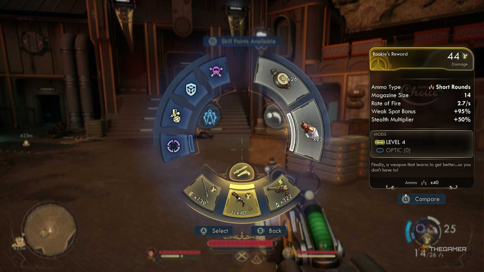 The weapon in the bike in The Outer Worlds 2.