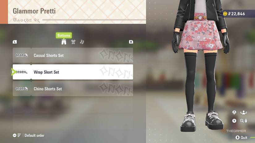 Wrap Skort Set  at Glammor Pretti in Pokemon Legends: Z-A.