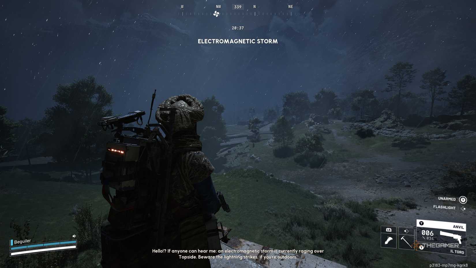 A player looking for fossilized lighting in Arc Raiders.