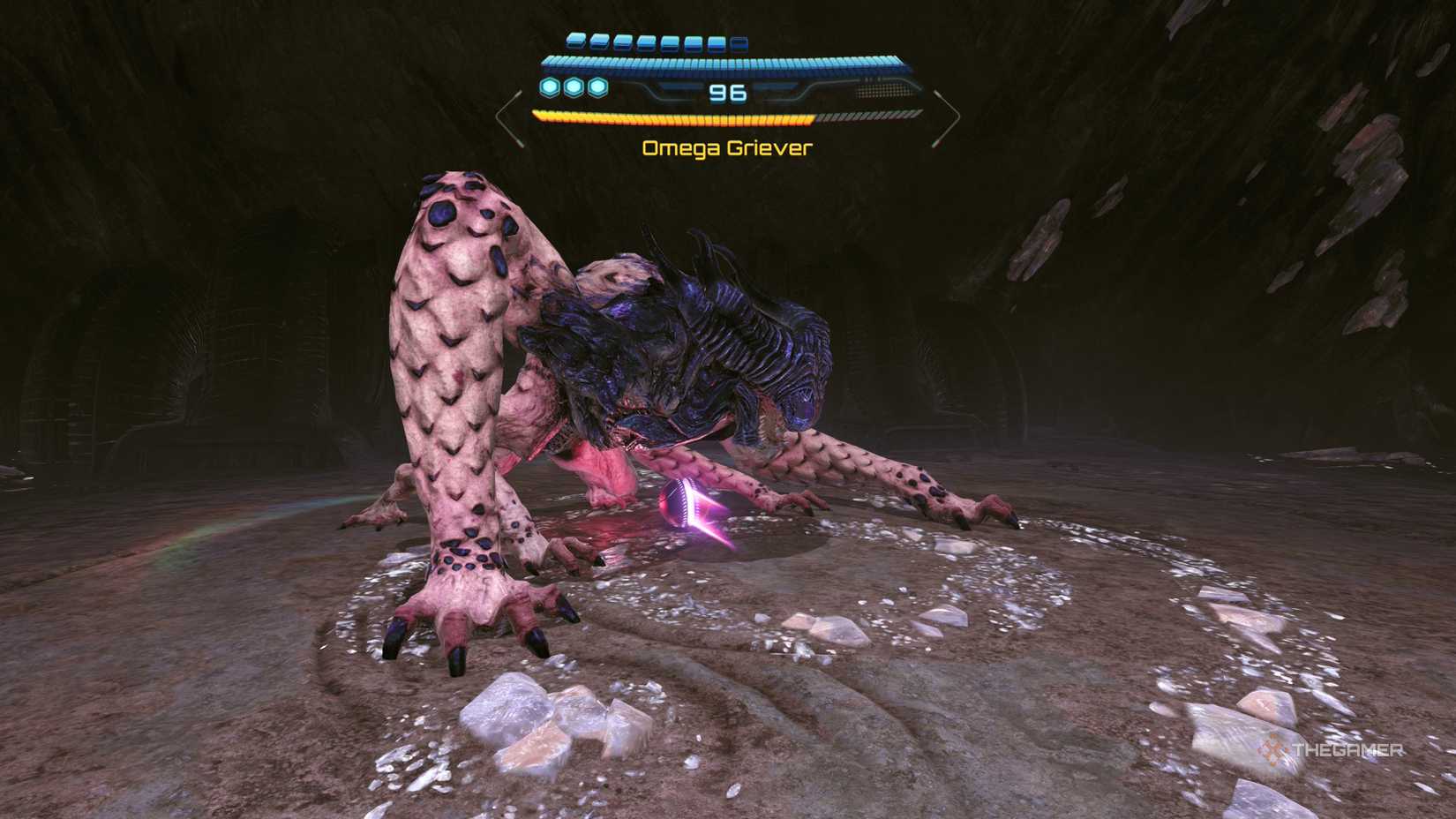 The player who defeated the Omega Griever boss in Metroid Prime 4: Beyond.