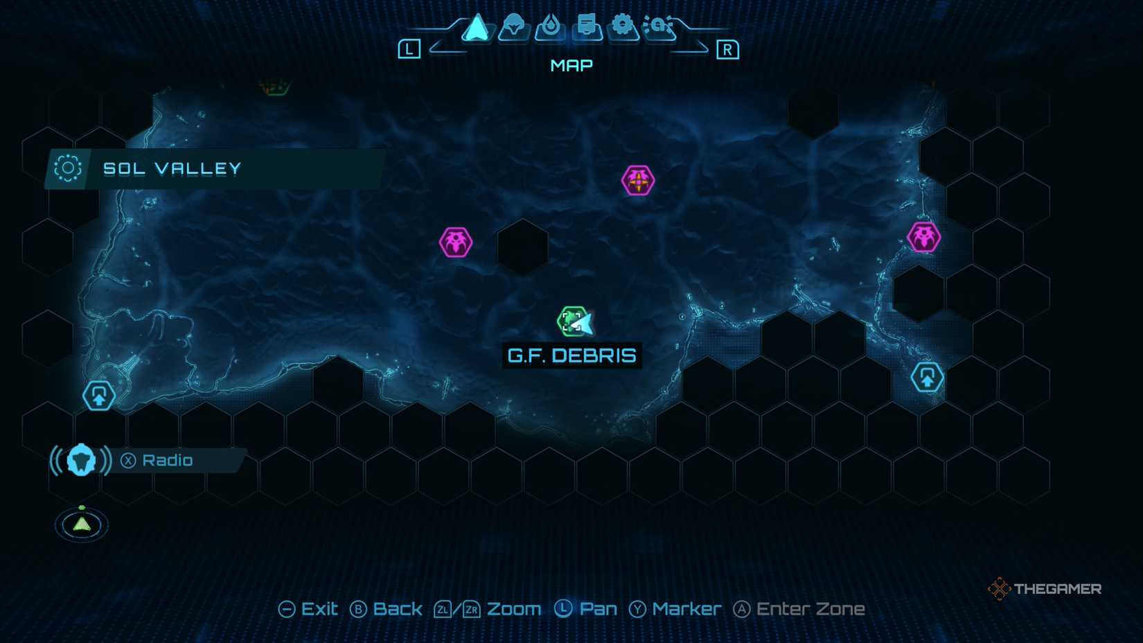 A player looking for Tokabi and Mech Parts in Metroid Prime 4.