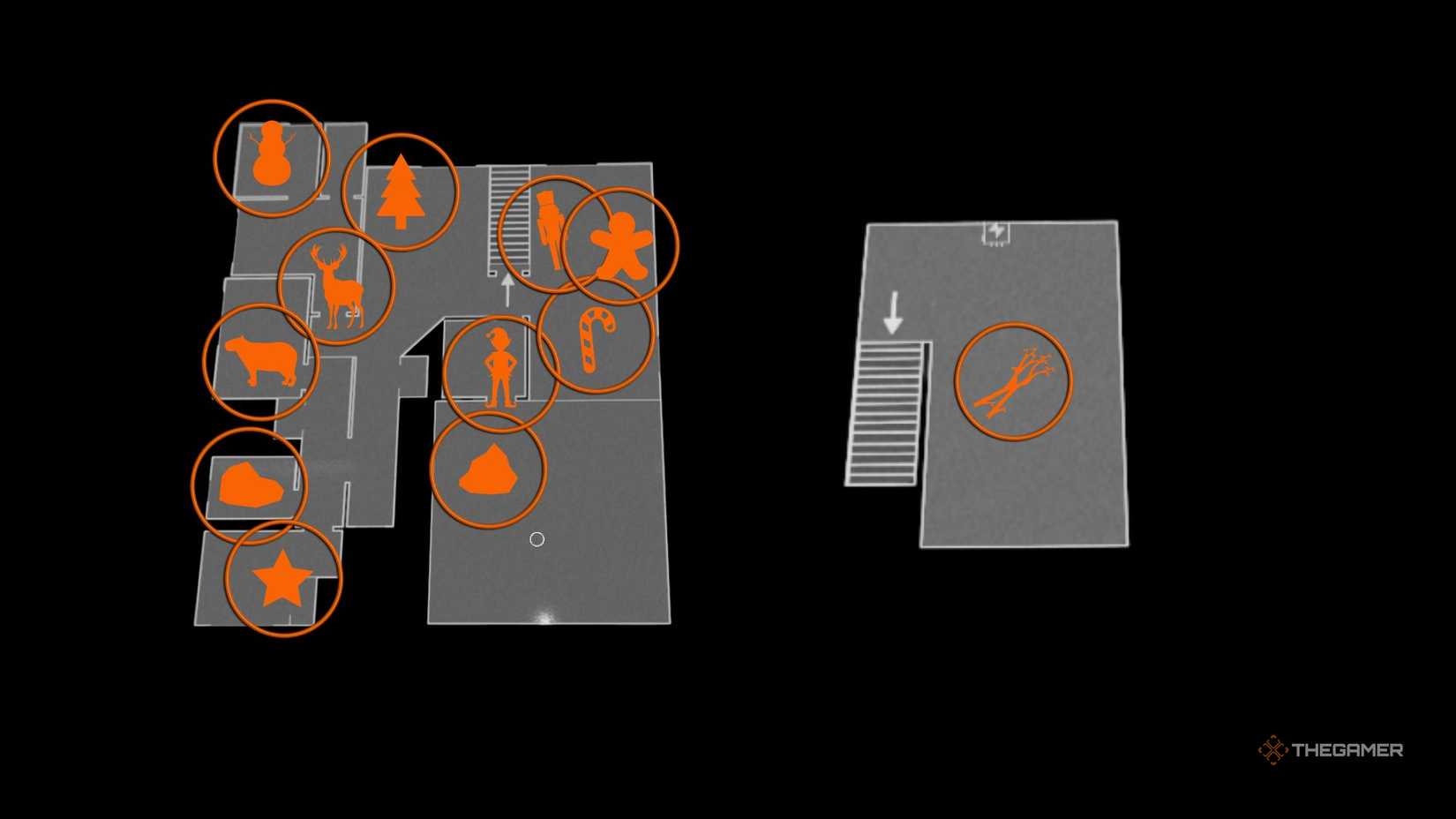 All Krampus Present spawn locations in Phasmophobia on 6 Tanglewood Drive.