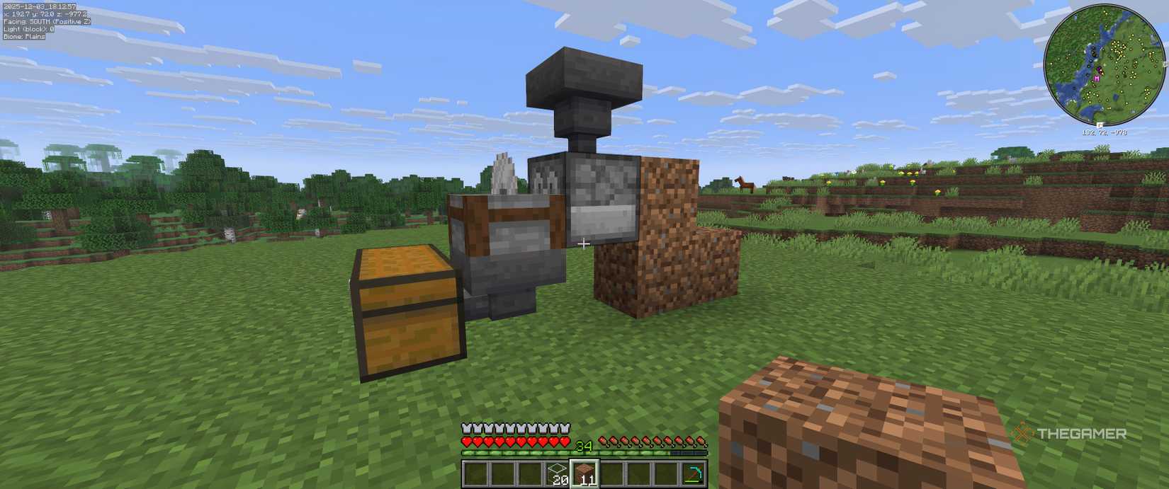 The chest, hopper, rocker, and dispenser now have an additional hopper that goes into the dispenser in Minecraft.