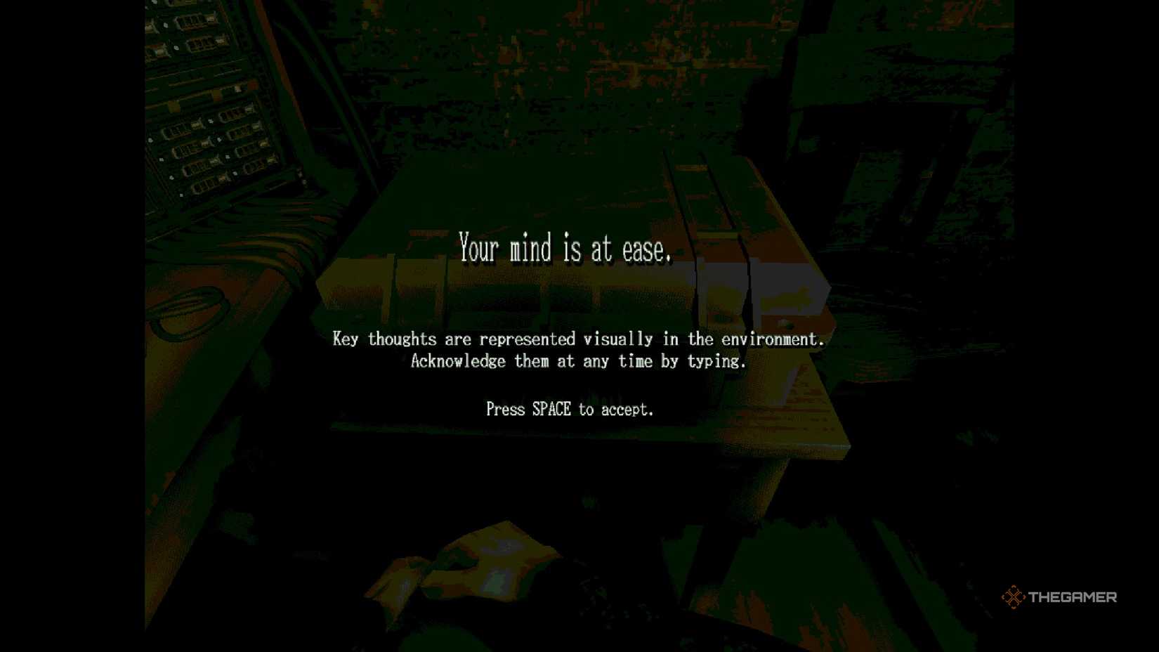 A message explaining about words and your mind status in s.p.l.i.t.