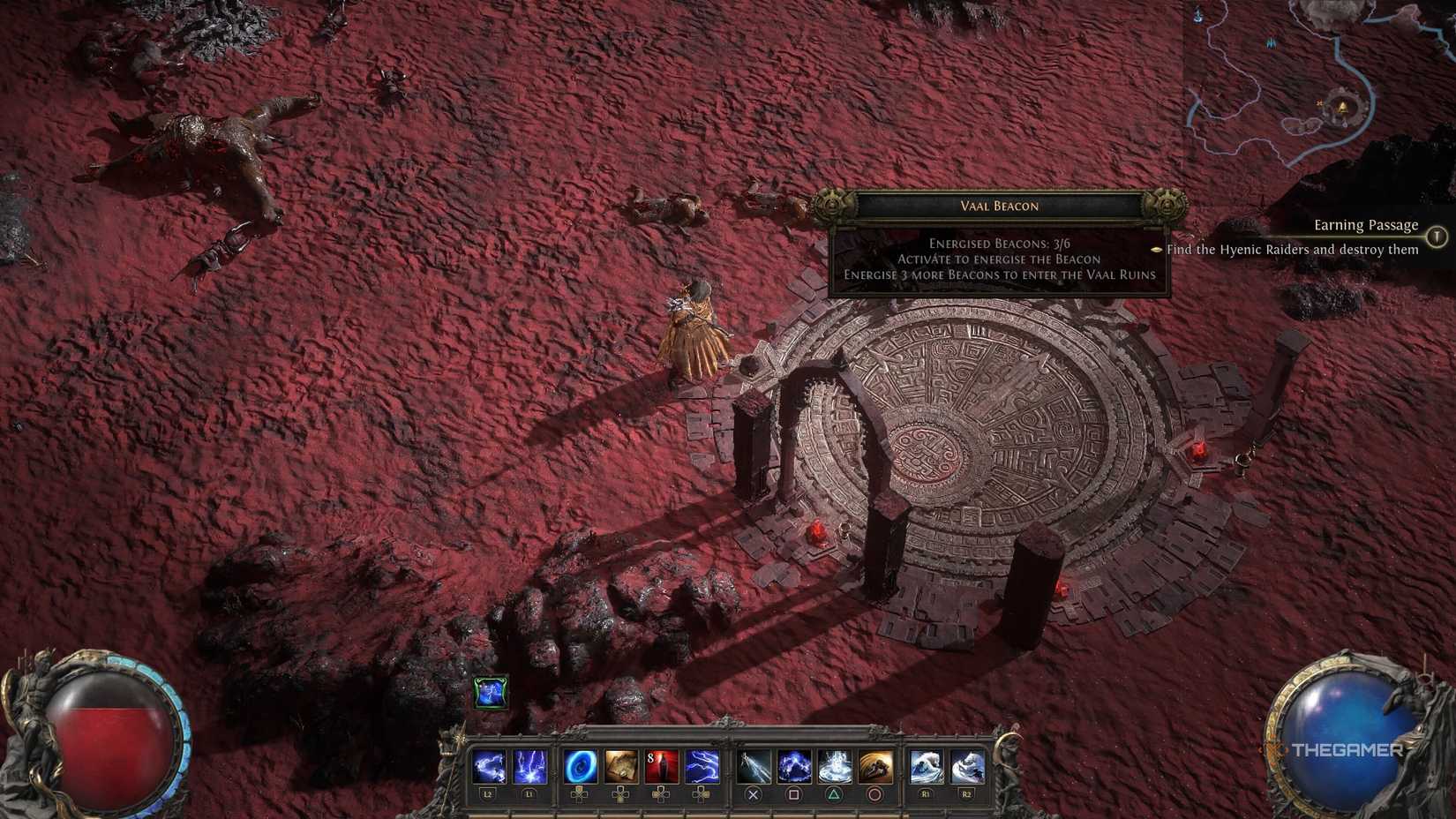Vaal Beacon, the entrance to the Vaal Ruins, where you can unlock new uniques in Path of Exile 2 The Last of the Druids.