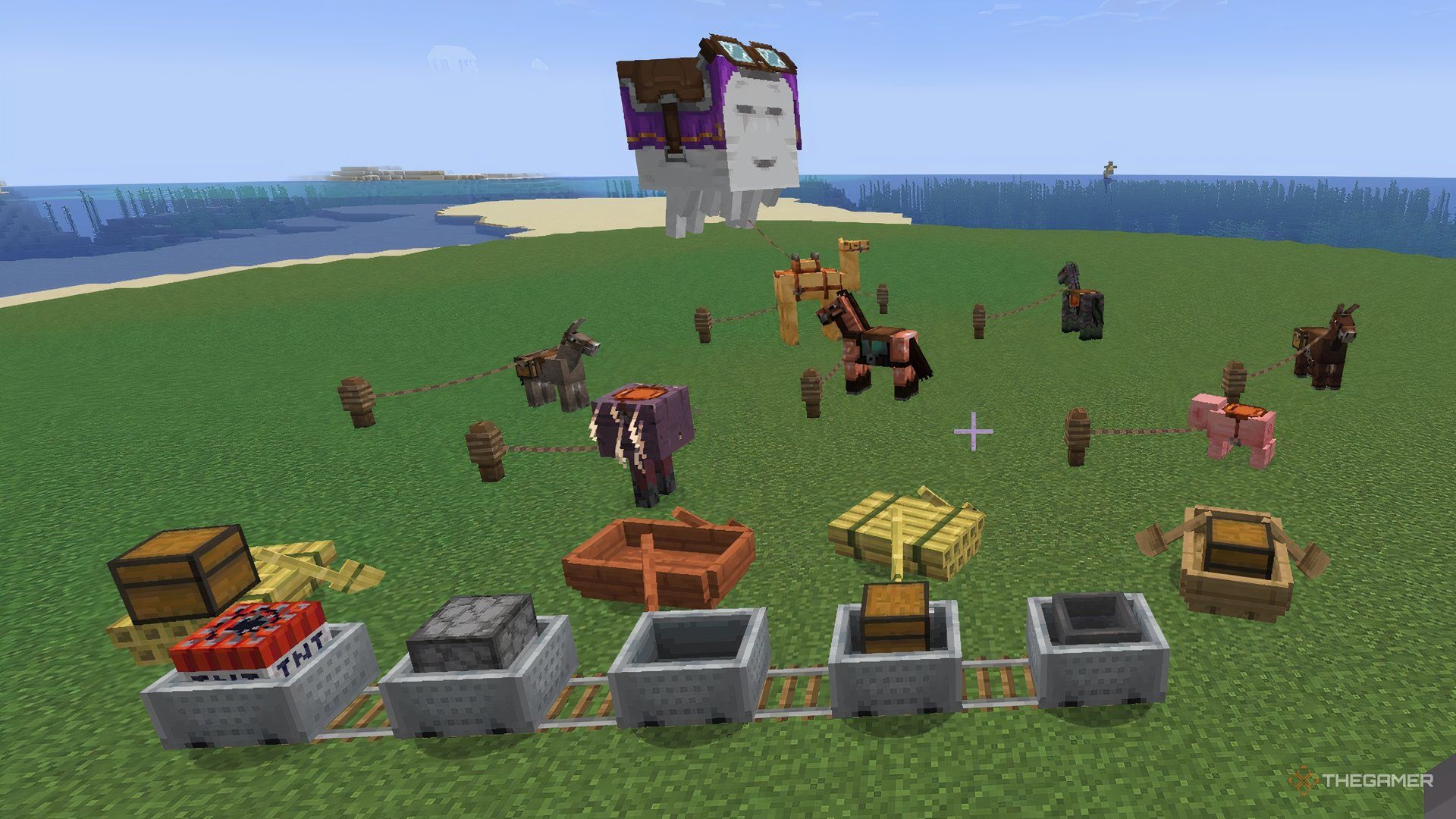 Encontre e use todas as montarias e veículos do Minecraft