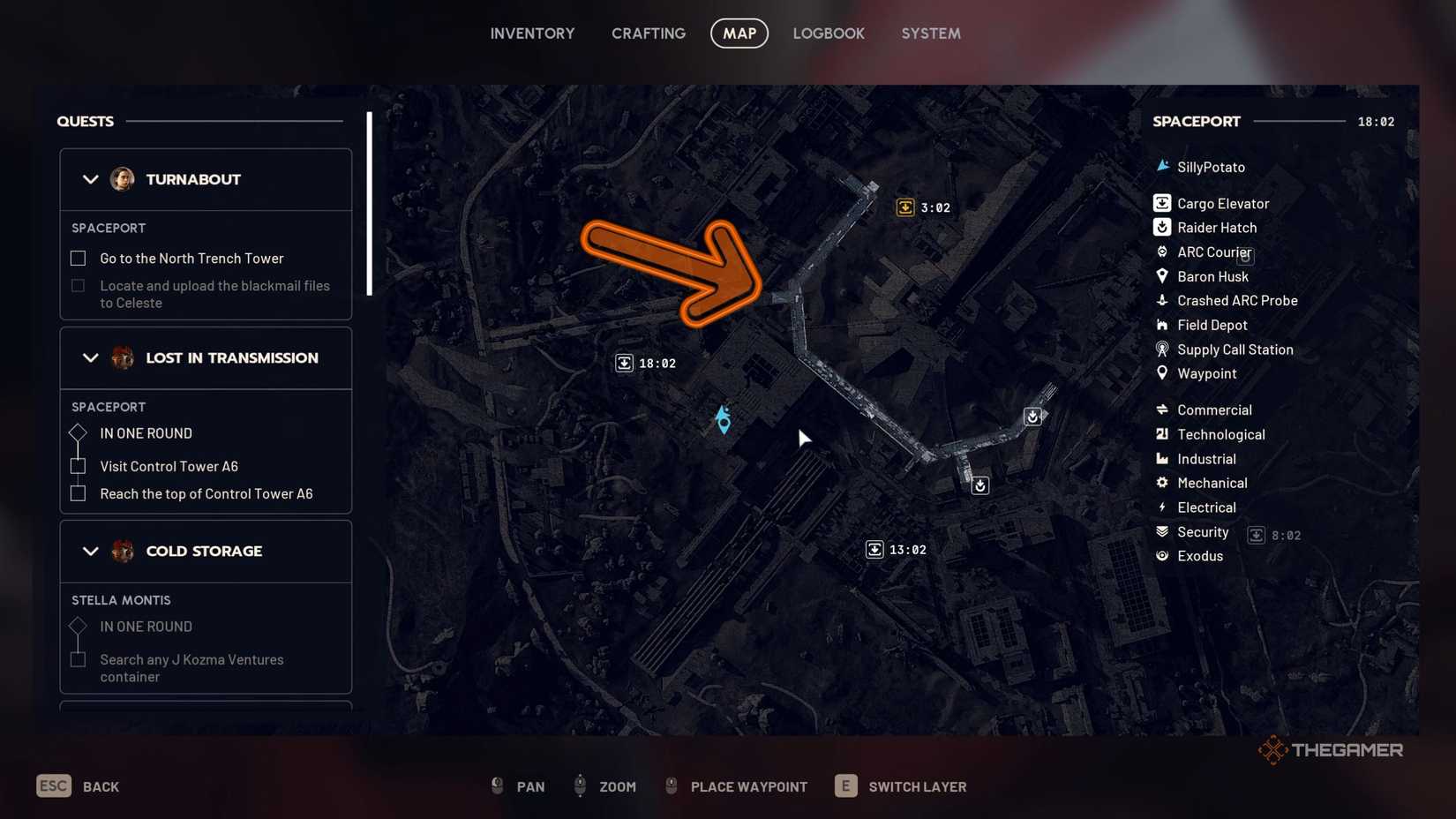 Arc Raiders entry to Spaceport tunnel in Departure Building.