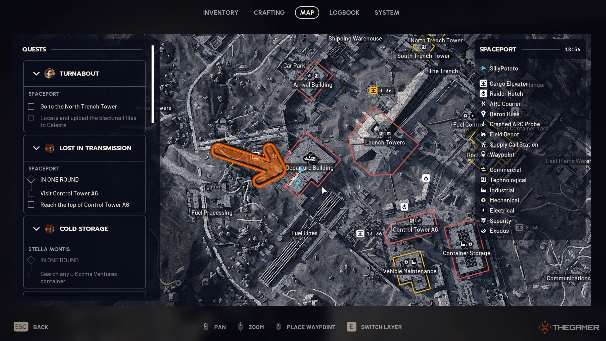 Arc Raiders staff room location in Departure Building for Stench of Corruption.