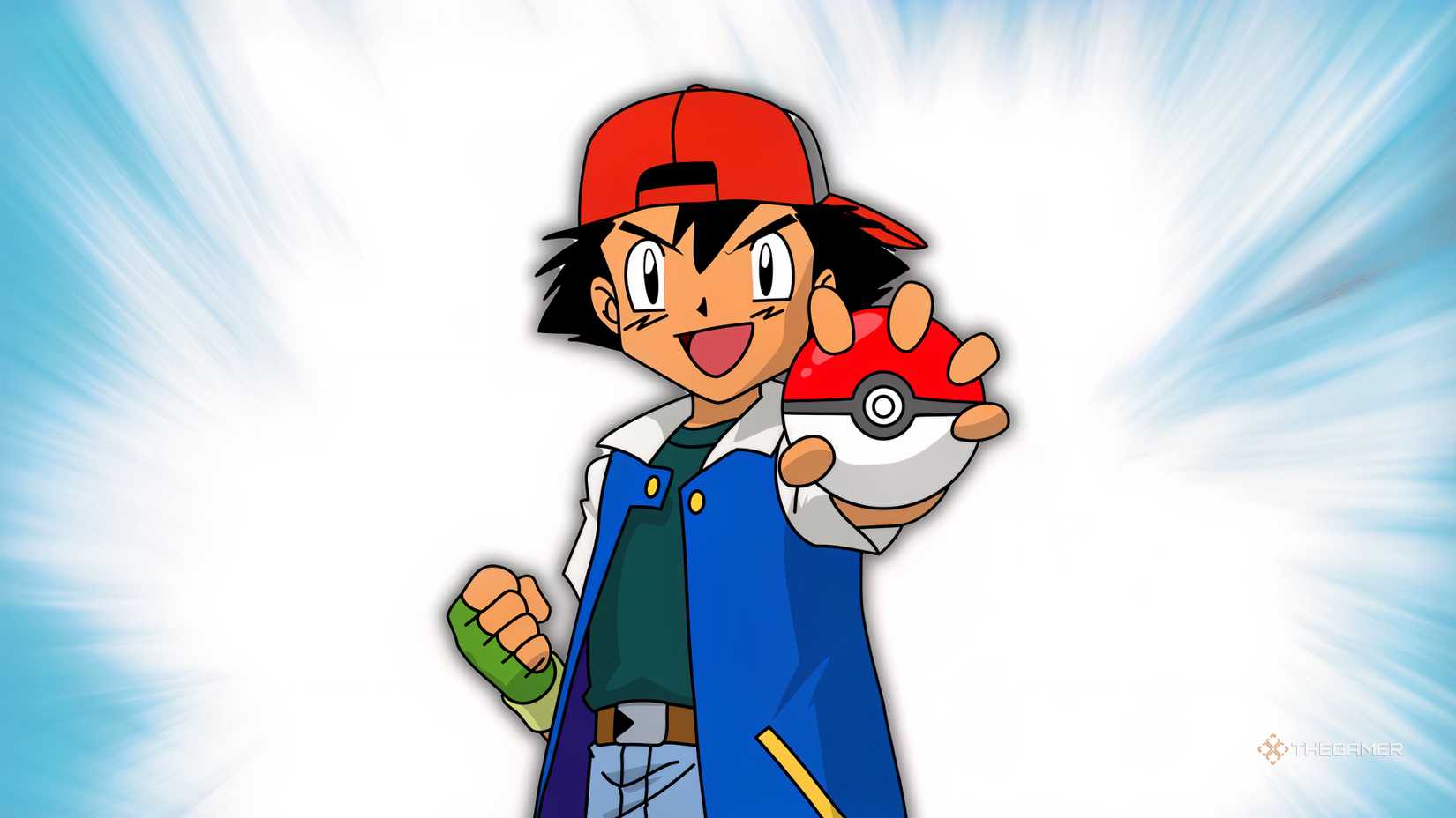 Ash on the Who's That Pokemon background.