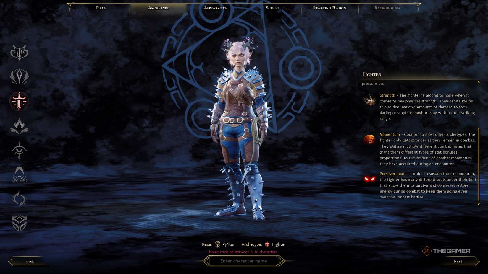 Ashes of Creation fighter class.