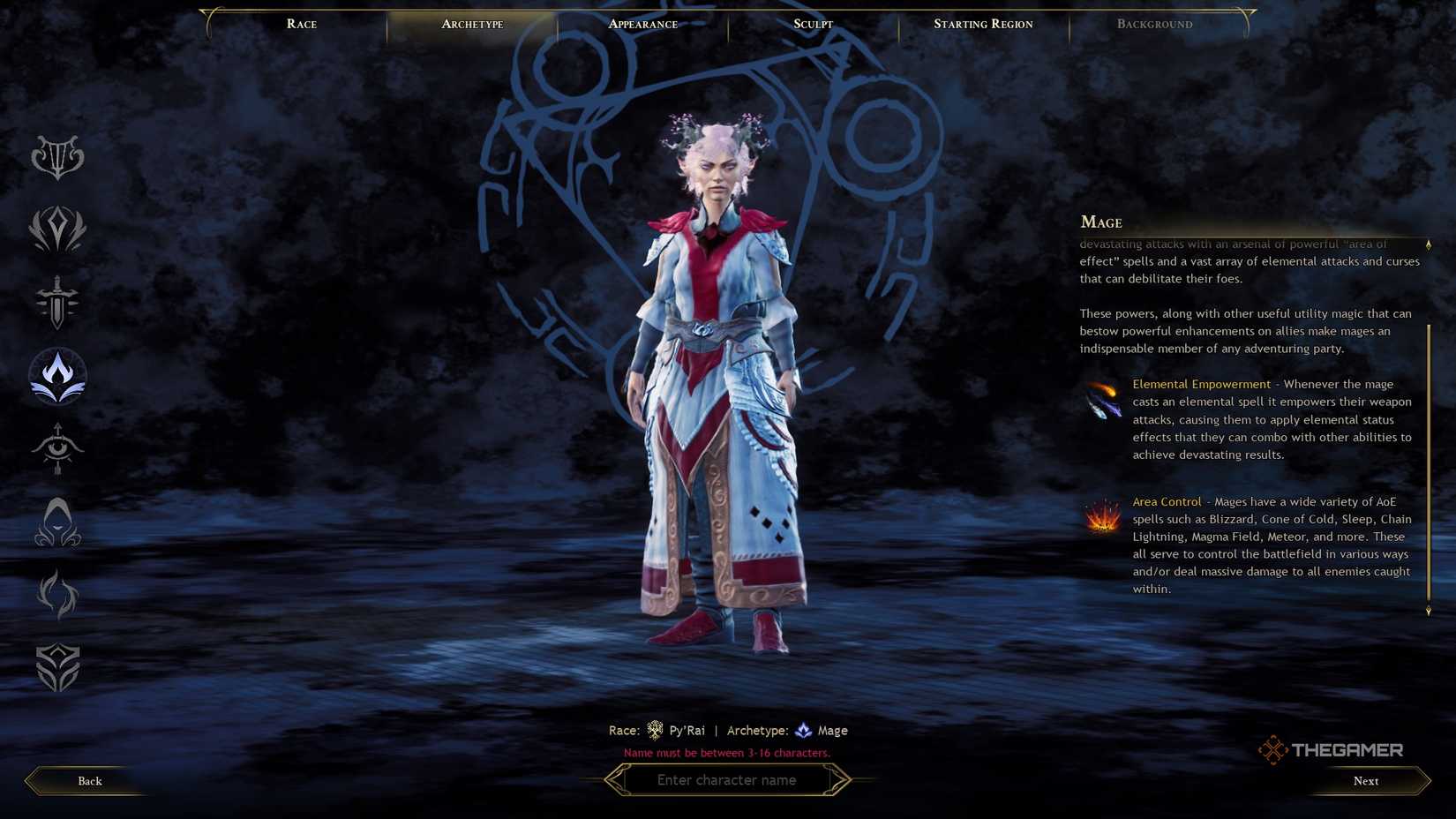 Ashes of Creation Mage class.