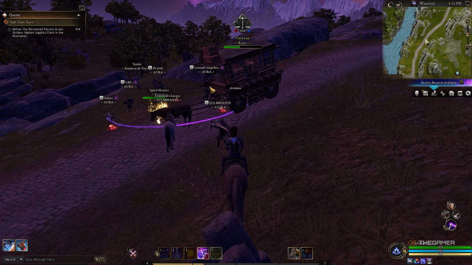 Ashes of Creation Raid a caravan at night.