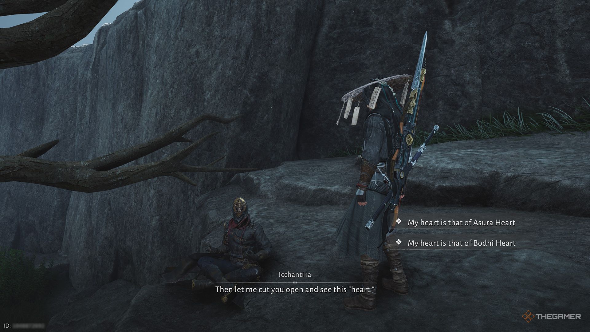 The player talking to Icchantika in Where Winds Meet.