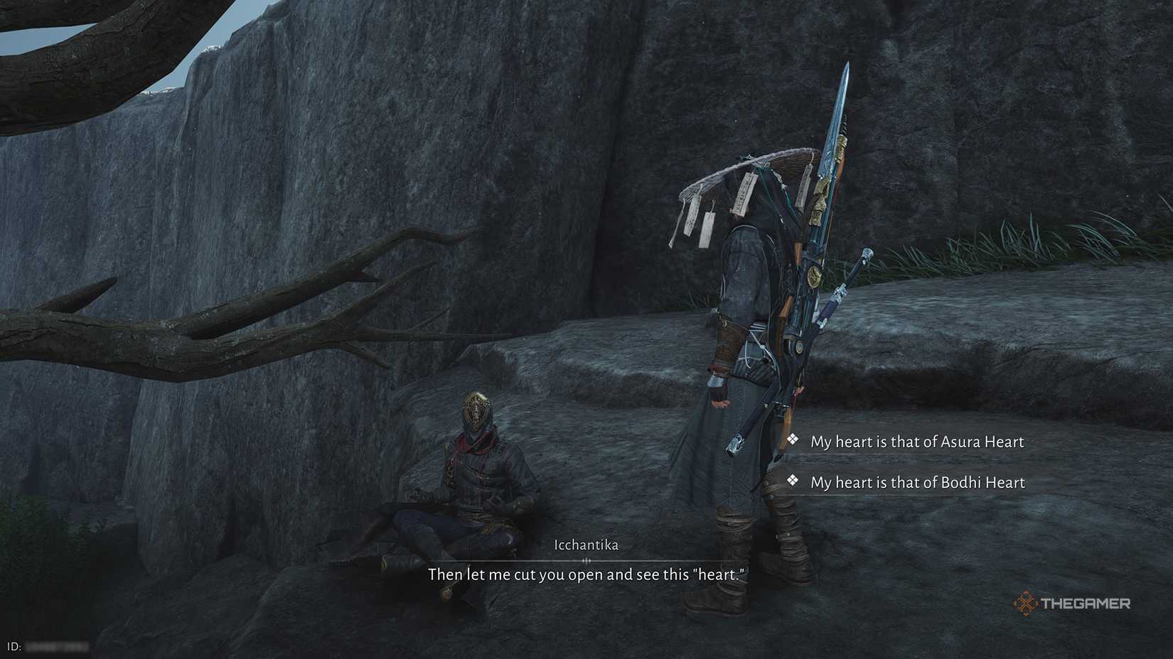 The player talks to Icchantika in Where Winds Meet.