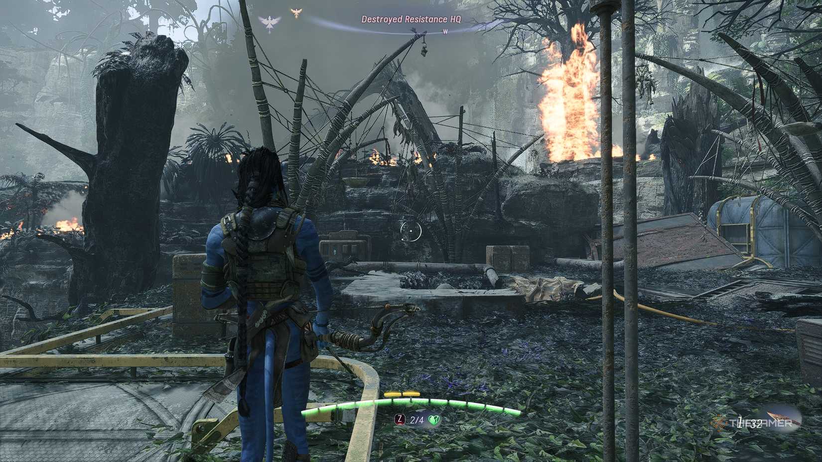 Avatar_ Frontiers of Pandora™ Enter the destroyed resistance building.