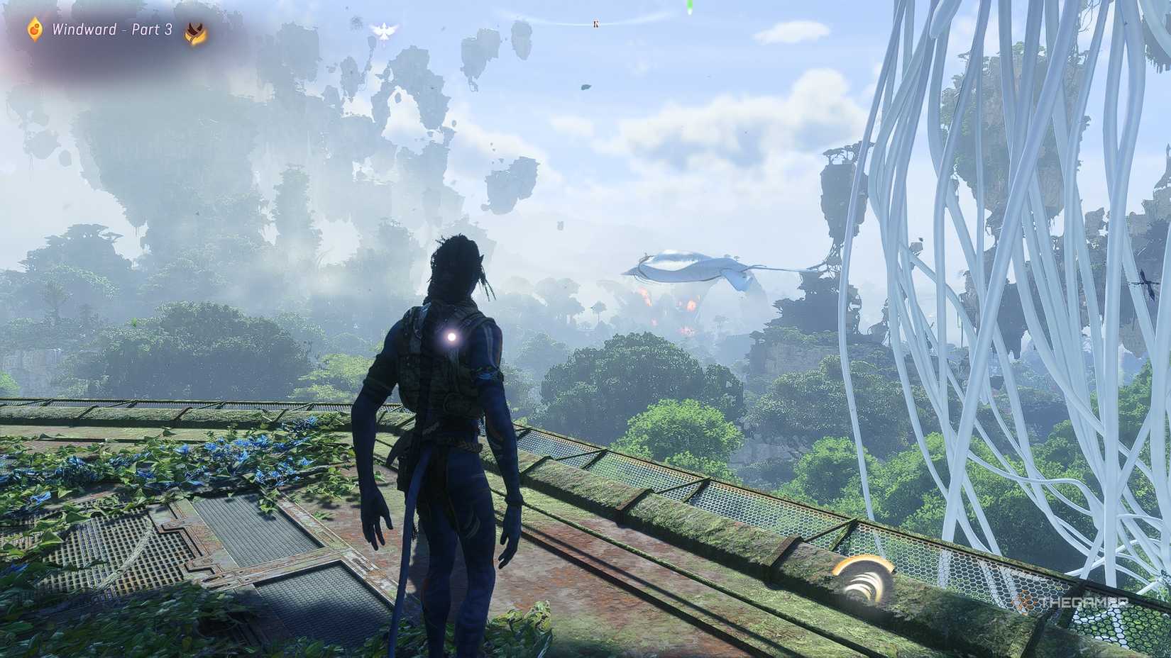 Avatar_ Frontiers of Pandora™ So'lek watches the kreytu'un fly free.