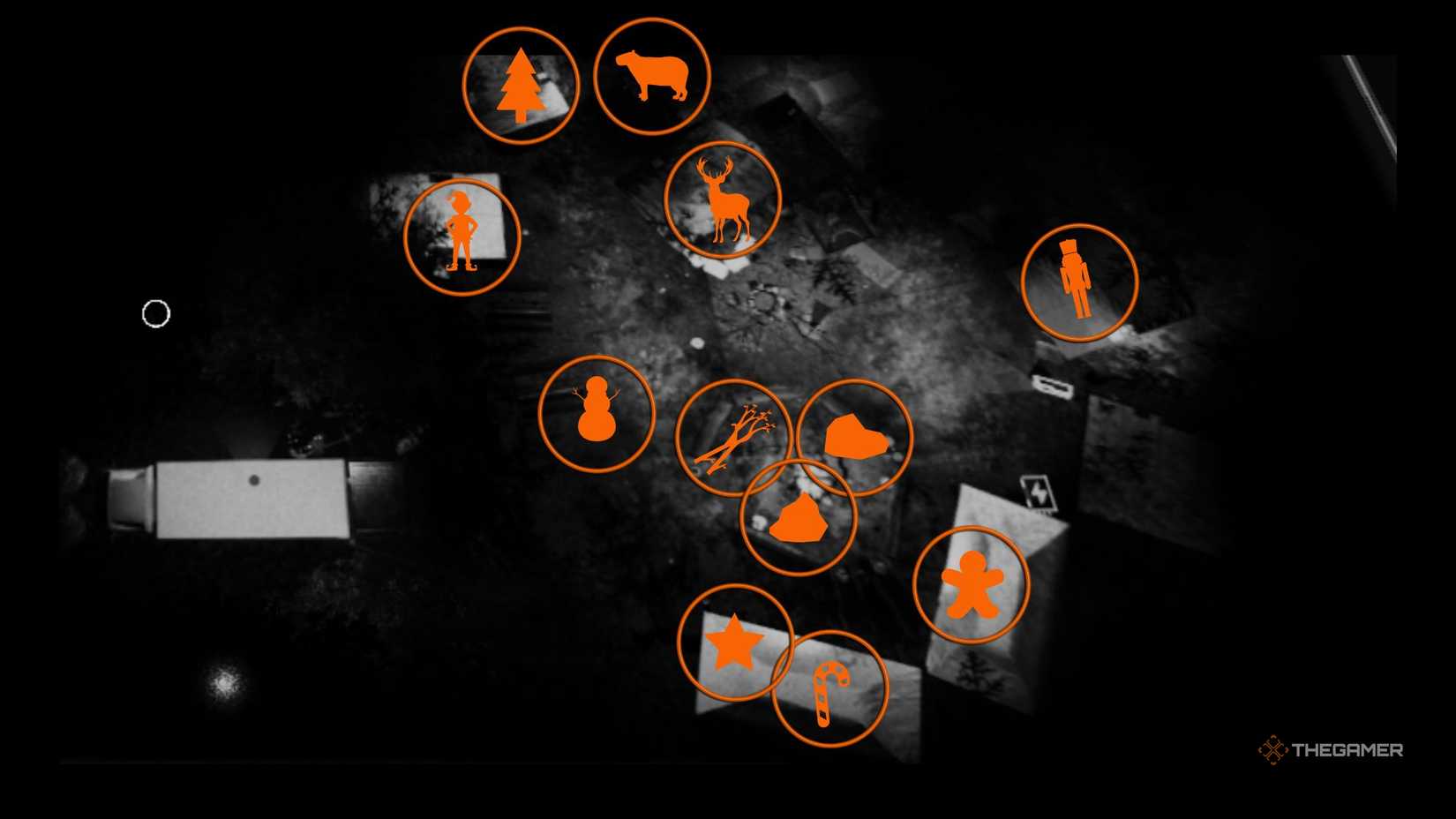 All Krampus Present spawn locations in Phasmophobia on Camp Woodwind.