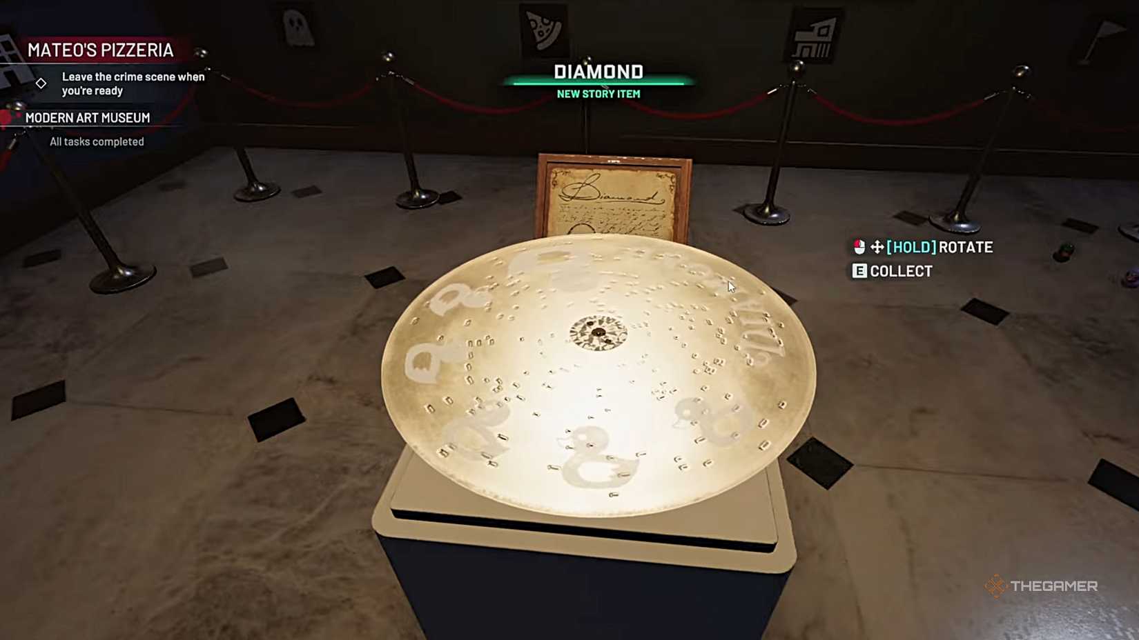 Crime Scene Cleaner Music Disk in the art room.