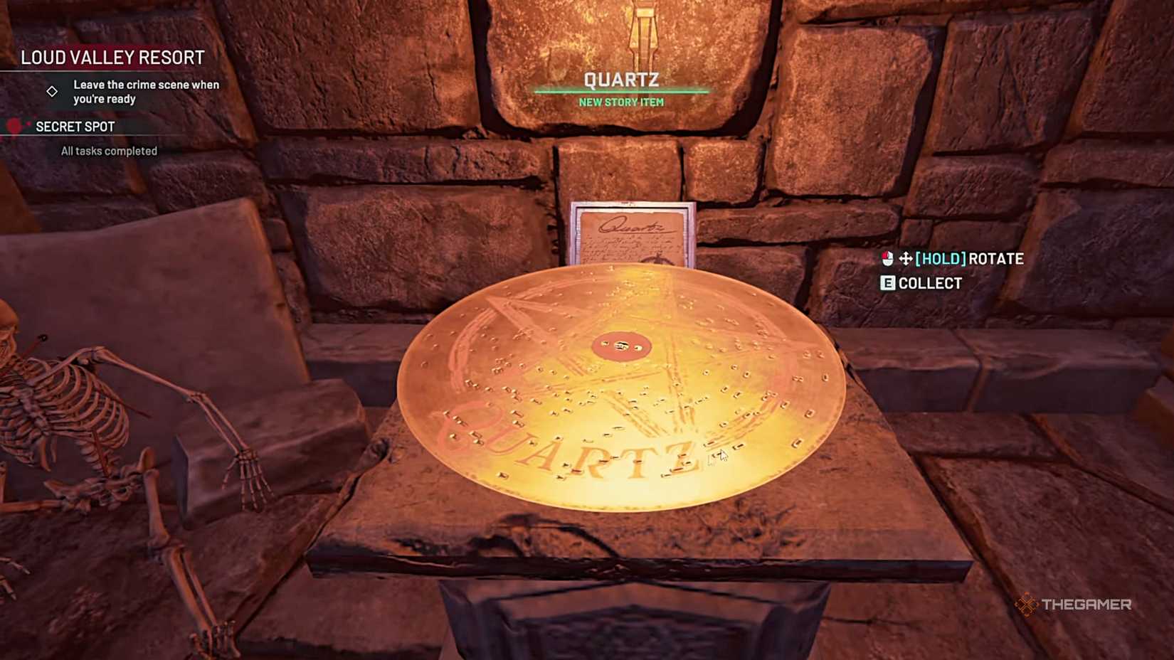 Crime Scene Cleaner music disk in the secret space.