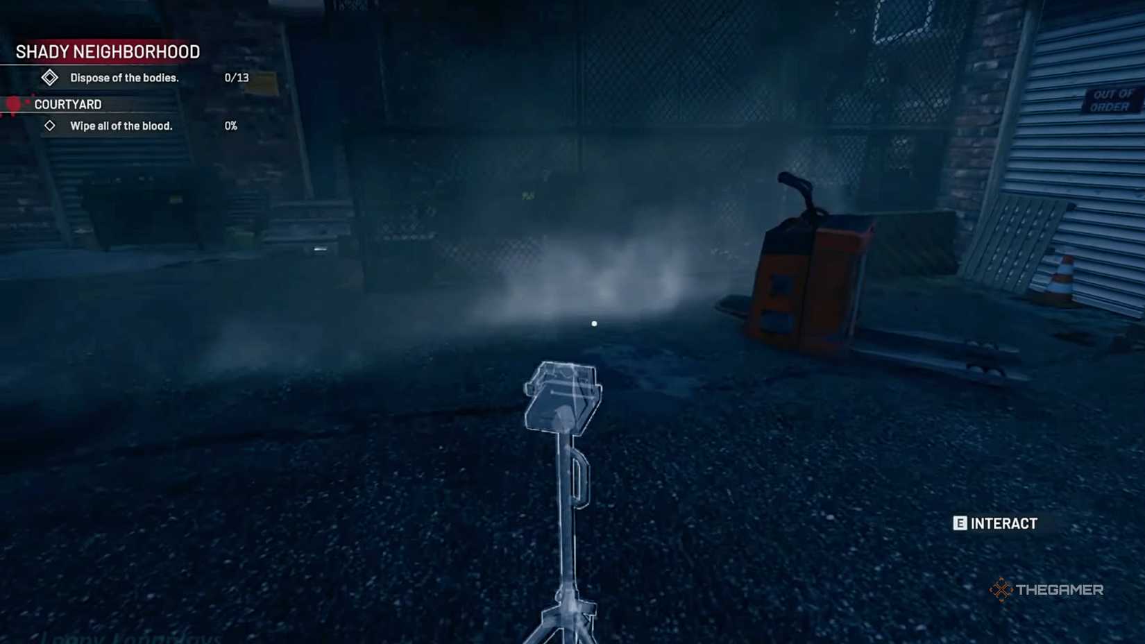 Crime Scene Cleaner photo point in the yard.