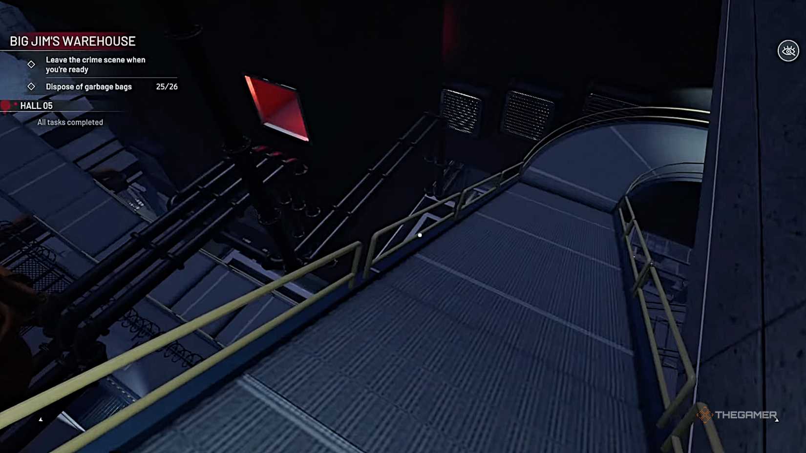 Crime Scene Cleaner secret space along vents.